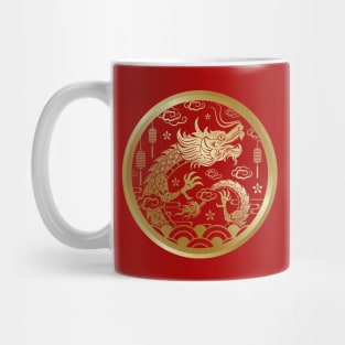 Golden Chinese Year of the dragon 2024 Mug